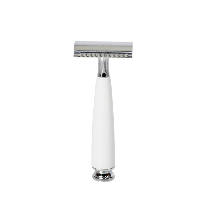 True North Double Edge Safety Razor, White Double Edge Safety Razor Fendrihan 