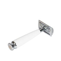 True North Double Edge Safety Razor, White Double Edge Safety Razor Fendrihan 