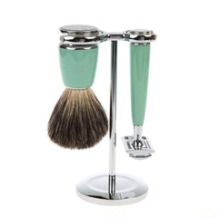 Fendrihan 3-Piece Shaving Set with Safety Razor and Pure Badger Brush Shaving Kit Fendrihan Mint 