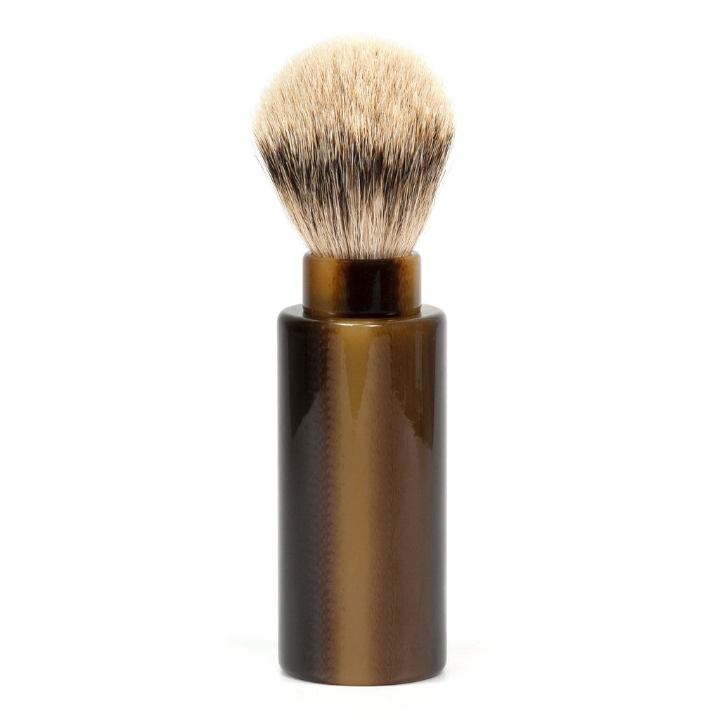 Silvertip Badger Hair Turnback Travel Shaving Brush Badger Bristles Shaving Brush Fendrihan Faux Horn 