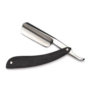 Gold Dollar W58 Mini Straight Razor 5/8", Ebony Wood Handle Straight Razor Gold Dollar 