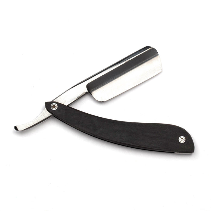 Gold Dollar W58 Mini Straight Razor 5/8", Ebony Wood Handle Straight Razor Gold Dollar 