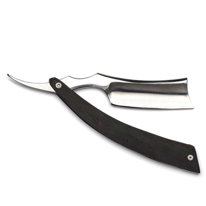 Gold Dollar W59 Spanish Point Straight Razor 6/8", Ebony Wood Handle Straight Razor Gold Dollar 