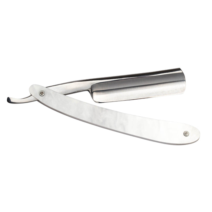 Gold Dollar W62 Round Point Straight Razor 6/8", Faux Marble Scales Straight Razor Gold Dollar 