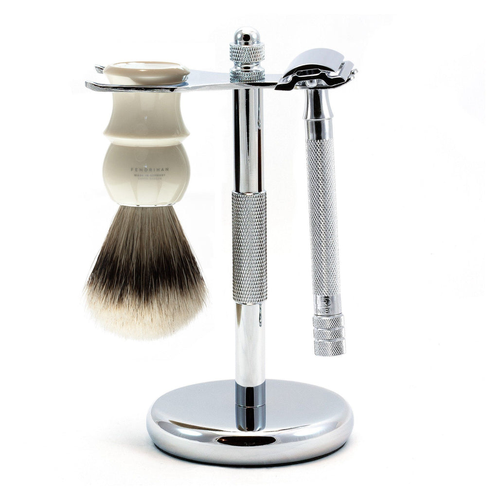 Merkur 23C Long-Handle 3-Piece Classic Wet-Shaving Kit, Save $25 Shaving Kit Fendrihan Ivory 