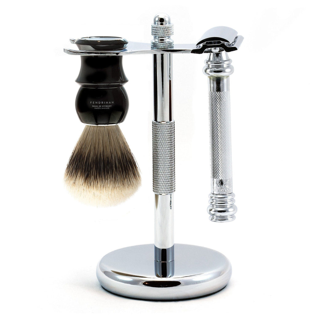 Merkur 38C Barber-Pole 3-Piece Classic Wet-Shaving Kit, Save $25 Shaving Kit Fendrihan Black 