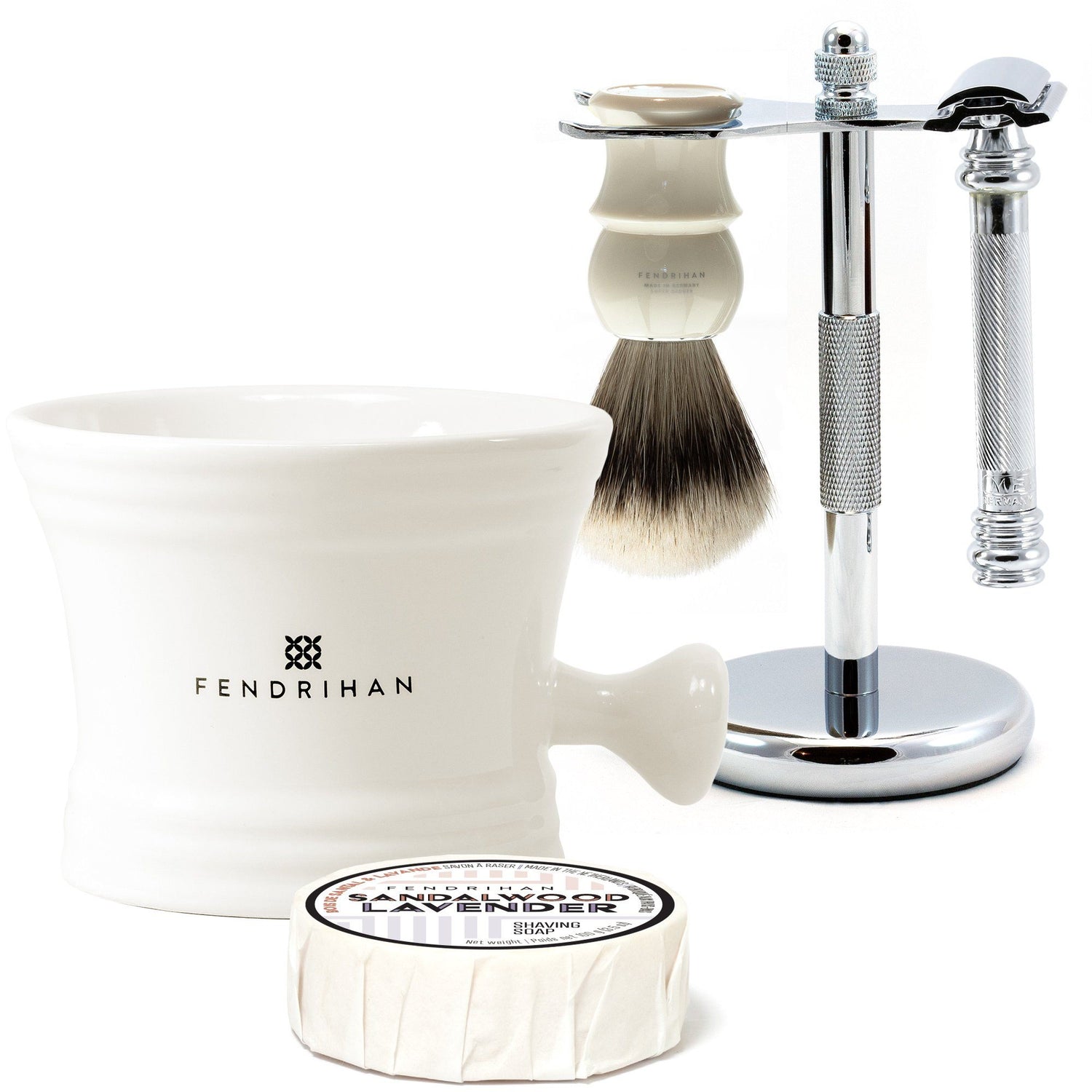 5-Piece Wet Shaving Set with Merkur 38C Razor, Save $40 Shaving Kit Fendrihan Ivory Coconut & Vanilla 