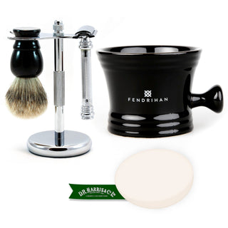5-Piece Merkur 38C Set with D.R. Harris Shaving Soap Shaving Kit Fendrihan 