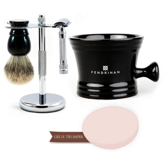 5-Piece Merkur 34C Set with Geo F Trumper Shaving Soap Shaving Kit Fendrihan 