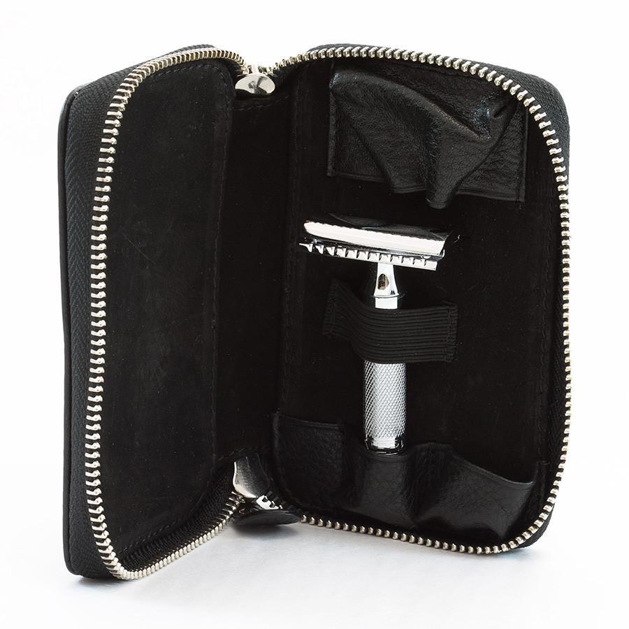Merkur Safety Razor Set with Pebbled Leather Case, Save $10 Double Edge Safety Razor Merkur 