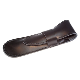 Fendrihan Black Natural Leather Case for Straight Razor Grooming Travel Case Fendrihan 