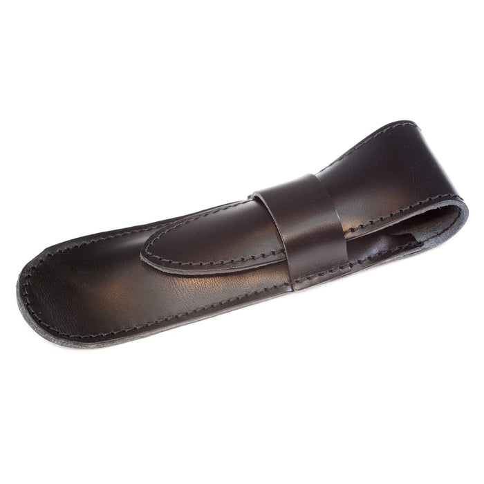 Fendrihan Black Natural Leather Case for Straight Razor Grooming Travel Case Fendrihan 