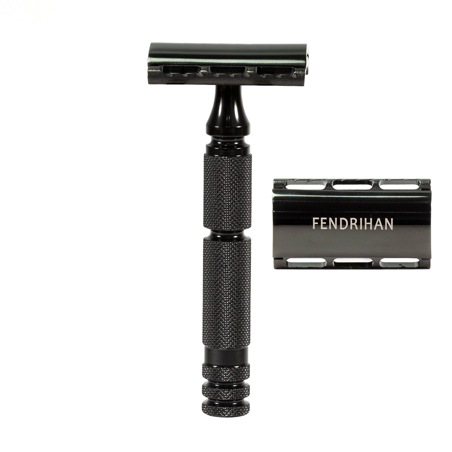 Fendrihan Black Full PVD Coated Stainless Steel Razor with Glossy Head Double Edge Safety Razor Fendrihan 