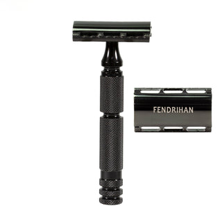 Fendrihan Black Full PVD Coated Stainless Steel Razor with Glossy Head Double Edge Safety Razor Fendrihan 