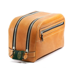F. Hammann Triple Zip Leather Toiletry Bag Toiletry Bag F. Hammann 