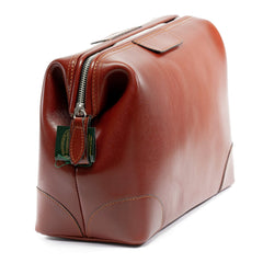 F. Hammann Leather Toiletry Bag with Metal Frame, Extra Large Toiletry Bag F. Hammann 