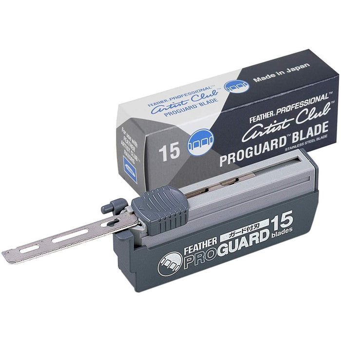 15 Feather Pro Guard Single-Edge Razor Blades Straight Razor Feather 