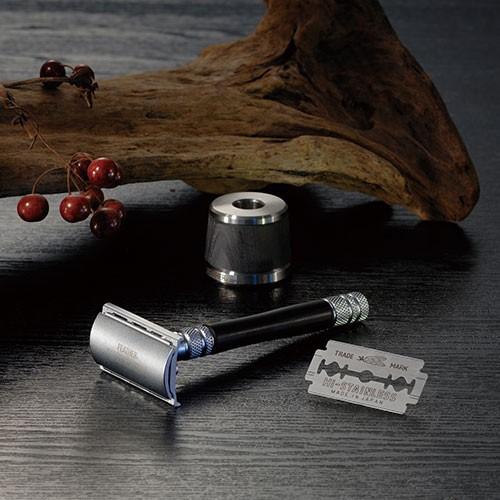 Feather WS-D2S Double Edge Stainless Steel and Wood Safety Razor, with ...