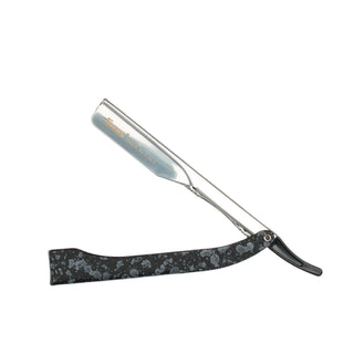 Focus R21 Inox Color Shavette Straight Razor, Stainless Steel, Made in Italy Shavette Focus Black Marble 