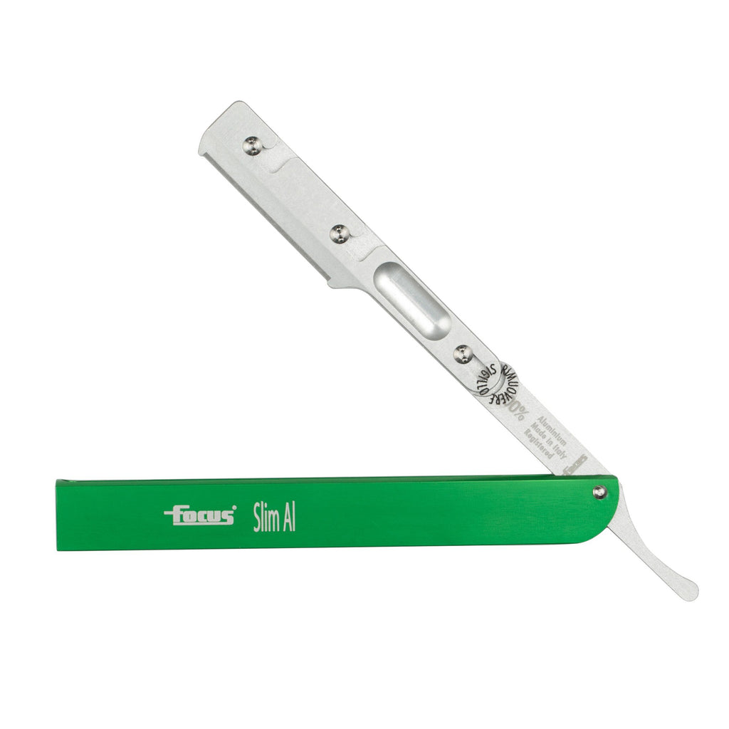 Focus Slim AL Aluminum Replaceable Blades Straight Razor, Made in Ital ...