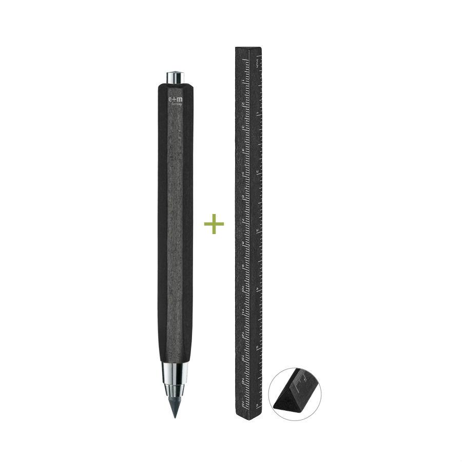 e+m Holzprodukte ‘Triangle Artbox’ Clutch Pencil and Ruler Set Pencil e+m Holzprodukte 