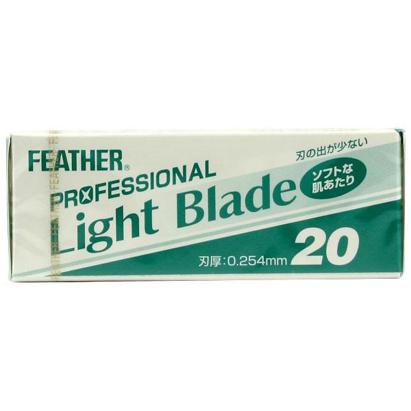 20 Feather Professional Light Single-Edge Razor Blades Straight Razor Feather 