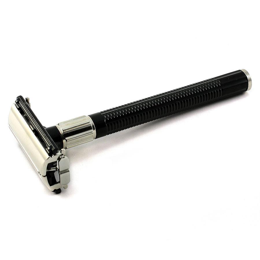 Feather Double-Edge Safety Razor, Butterfly Opening Double Edge Safety Razor Feather 