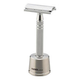 Feather AS-D2S Stainless Steel Double Edge Razor and Stand, Made in Japan Double Edge Safety Razor Feather 