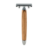 Fatip Wood Safety Razor Double Edge Safety Razor Fatip Olive Wood Open 