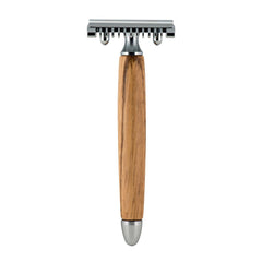 Fatip Wood Safety Razor Double Edge Safety Razor Fatip Olive Wood Open 