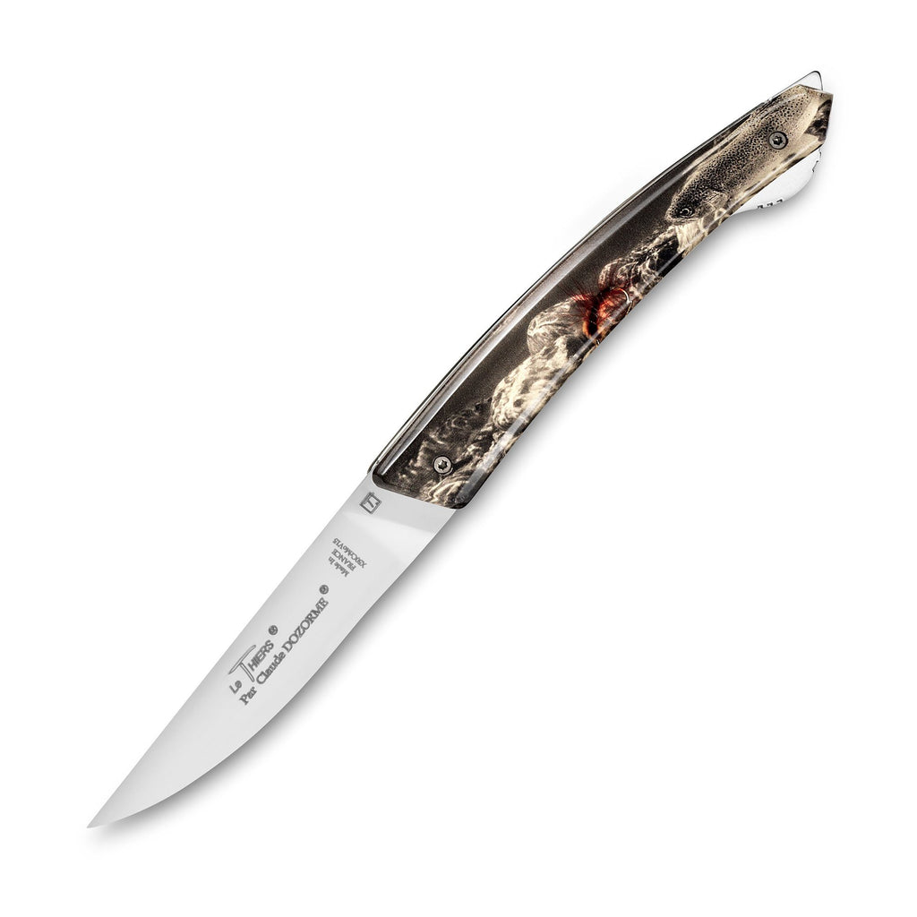 Claude Dozorme Le Thiers® Verrou Folding Pocket Knife, Trout and Fly-Fishing Inlay Pocket Knife Claude Dozorme 