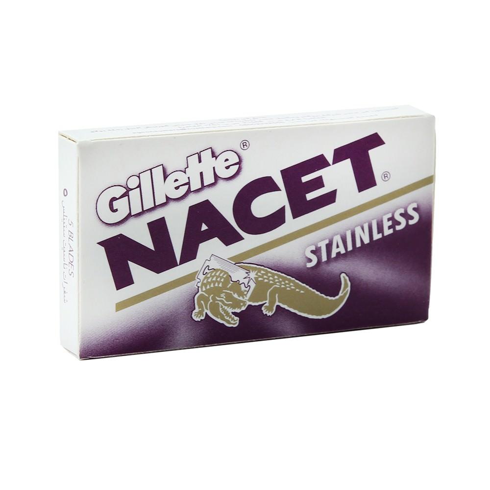 Gillette Nacet Stainless Double-Edge Safety Razor Blades Razor Blades Gillette 5 Blade Pack 
