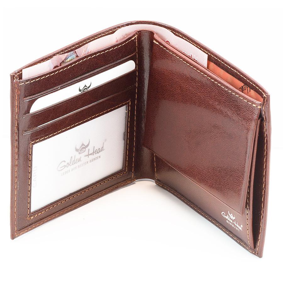 Golden Head Colorado Eco-Tanned Italian Leather Wallet with Coin Purse and 3 CC Slots, Tobacco Leather Wallet Golden Head 