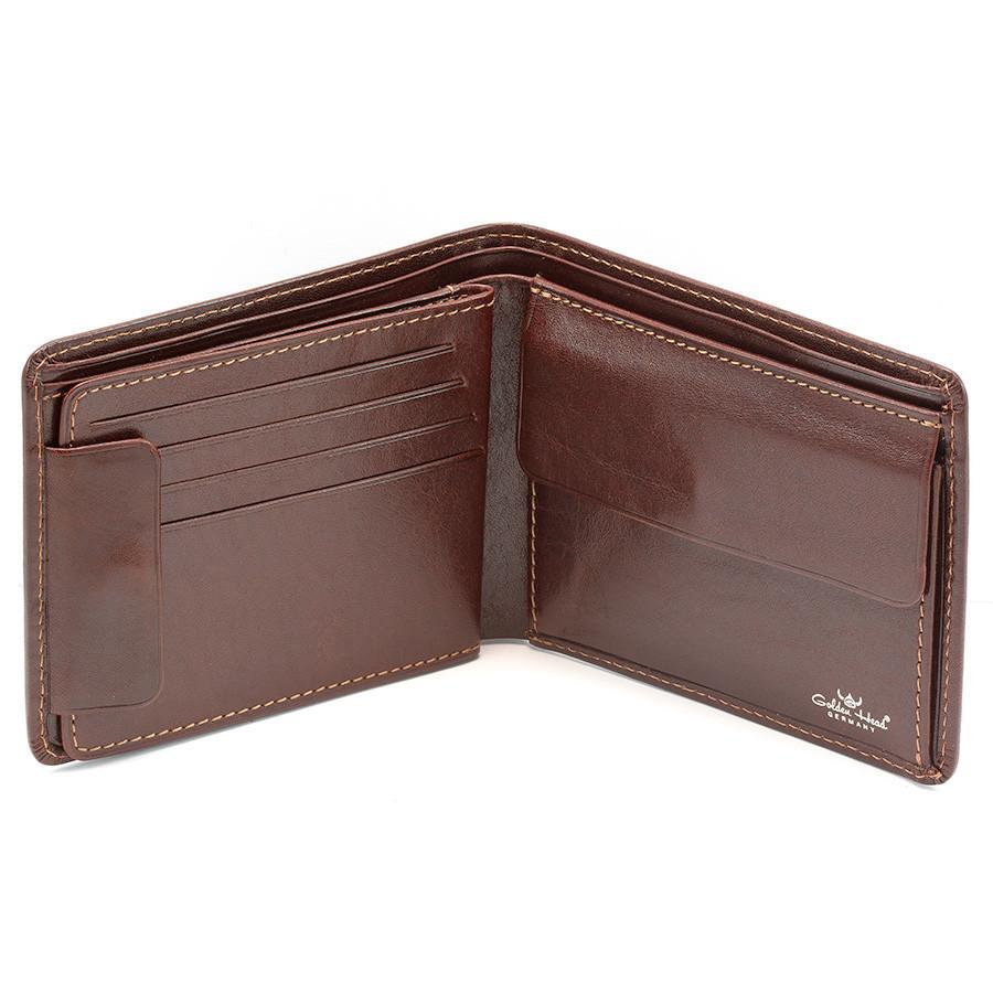 Golden Head Colorado RFID Protect Leather Wallet with Coin Pocket and 8 CC Slots, Tobacco Leather Wallet Golden Head 