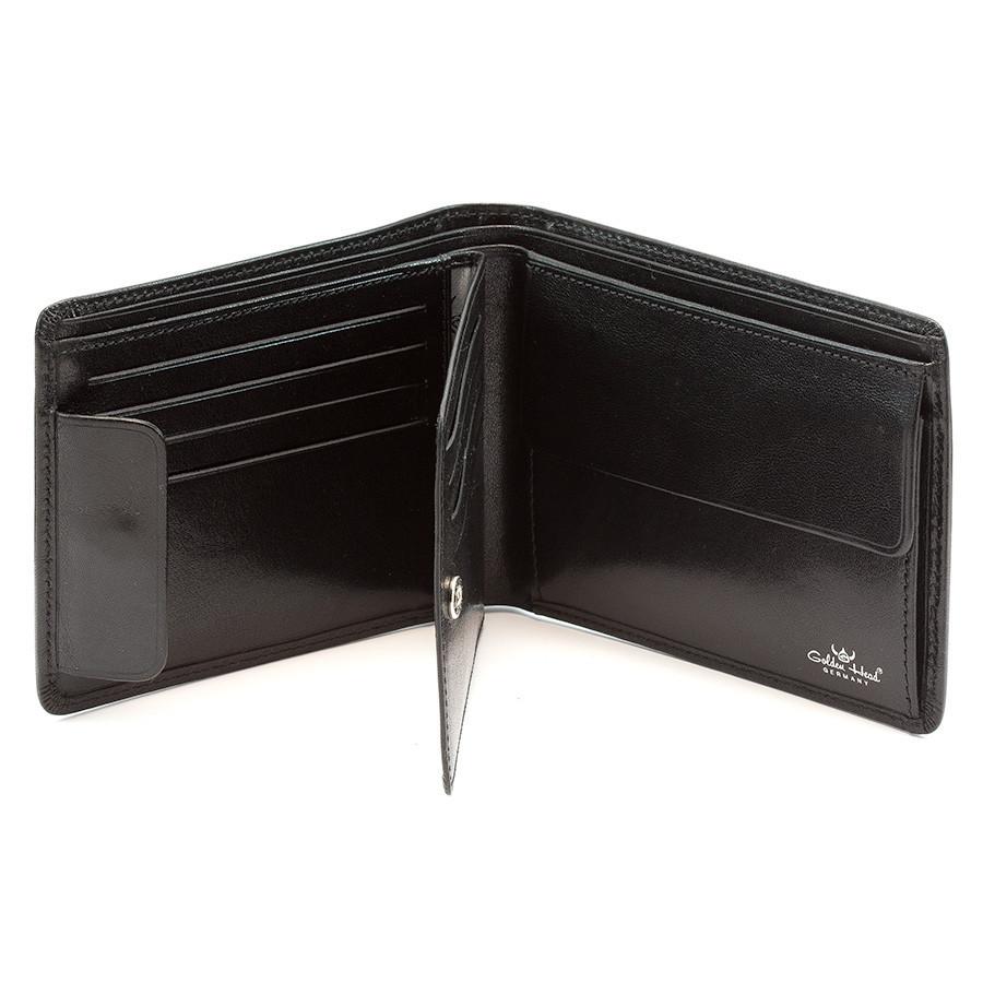 Golden Head Colorado Billfold Leather Wallet with Coin Purse and 8 CC Slots Leather Wallet Golden Head Black 