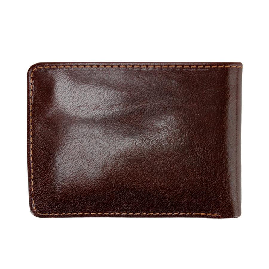 Golden Head Colorado Vegetable-Tanned 2 CC Mini Leather Wallet with Coin Pocket, Tobacco Leather Wallet Golden Head 