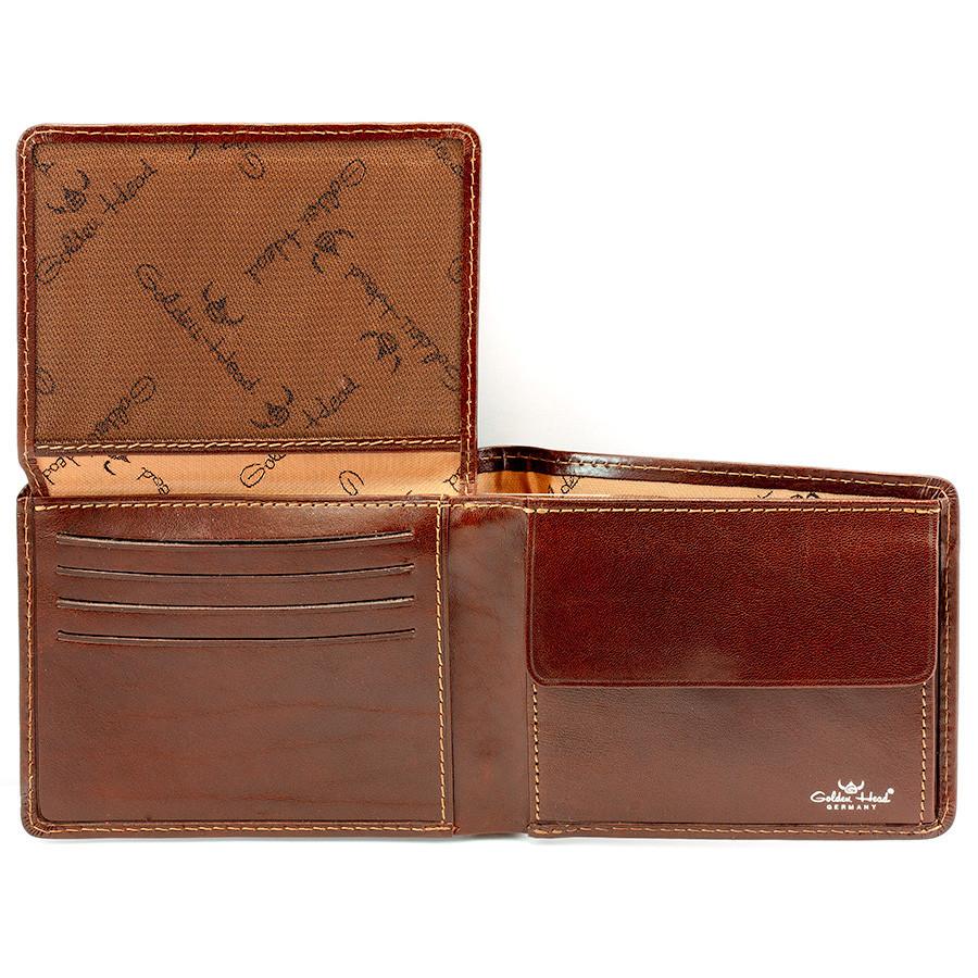 Golden Head Colorado Eco-Tanned Italian Leather Wallet with Coin Purse and 7 CC Slots, Tobacco Leather Wallet Golden Head 