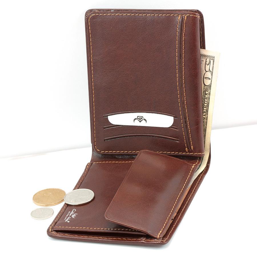 Golden Head Colorado Eco-Tanned Italian Leather Wallet with Coin Purse and 7 CC Slots, Tobacco Leather Wallet Golden Head 