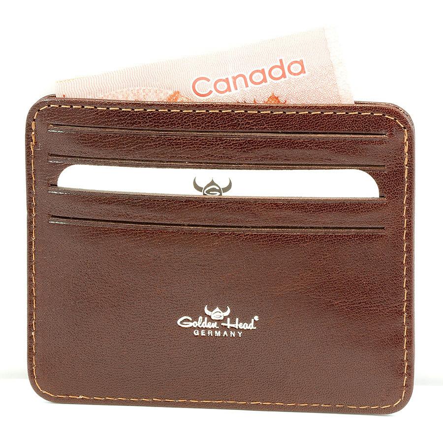 Golden Head Colorado Eco-Tanned Italian Leather 8-Pocket Credit Card Case Leather Wallet Golden Head Tobacco 