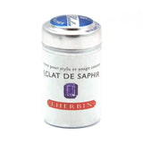 J. Herbin Fountain Pen Ink Cartridges, 6-Pack Tin Ink & Refill J. Herbin Sapphire Blue 