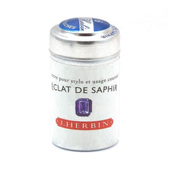 J. Herbin Fountain Pen Ink Cartridges, 6-Pack Tin Ink & Refill J. Herbin Sapphire Blue 