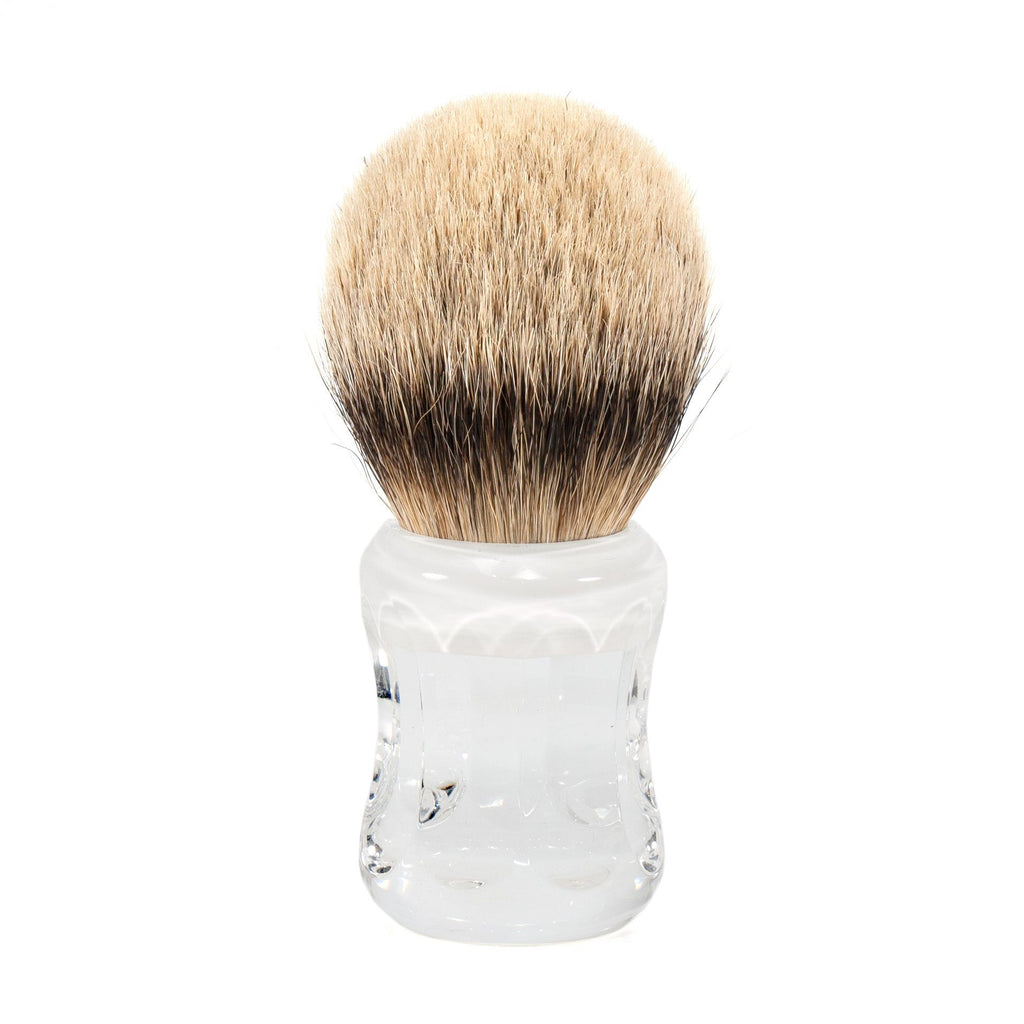H.L. Thater 49125 Series Silvertip Shaving Brush with Two-Tone Handle, Size 5 Badger Bristles Shaving Brush Heinrich L. Thater White 
