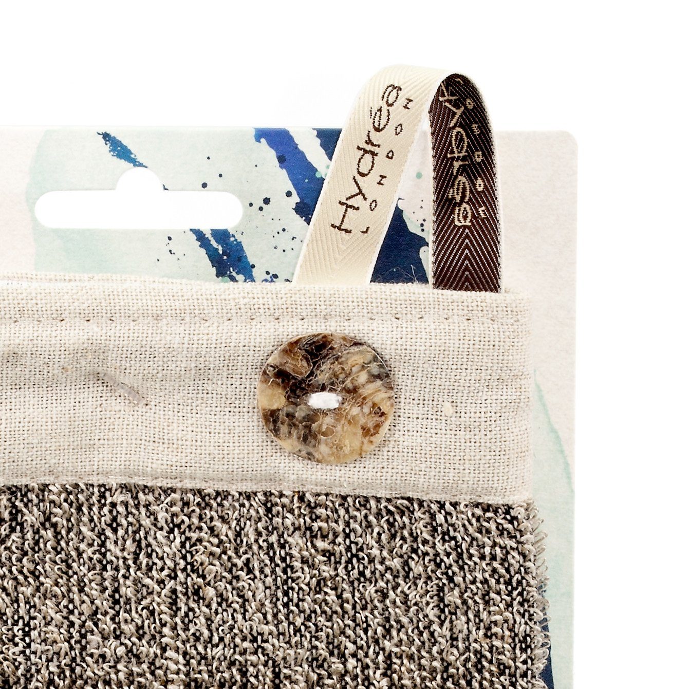 Hydrea London Sisal and Linen Exfoliating Spa Mitt Exfoliating Bath Mitt The Natural Sea Sponge Co 