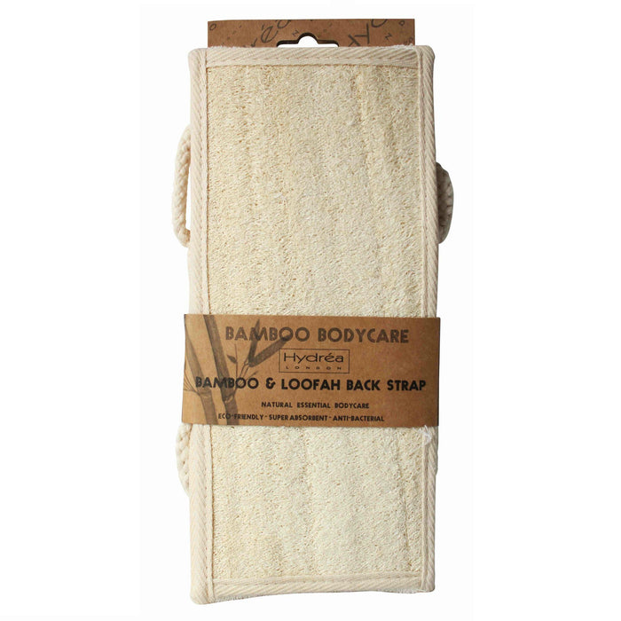 Hydrea London Bamboo and Loofah Exfoliator Back Strap Back Strap The Natural Sea Sponge Co 