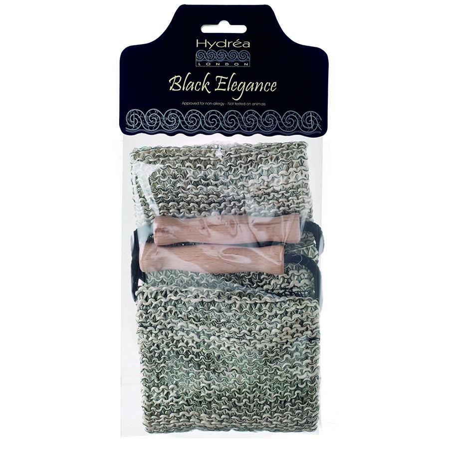 Hydrea London Black and Cream Natural Massage Sisal Strap Massage Sisal Strap The Natural Sea Sponge Co 