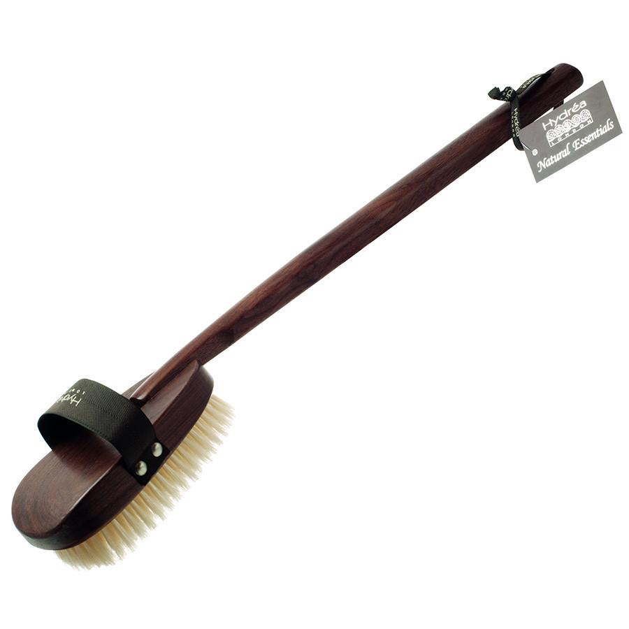 Hydrea London Natural Bristle Bath Brush, Walnut Wood Detachable Handle Bath Brush The Natural Sea Sponge Co 