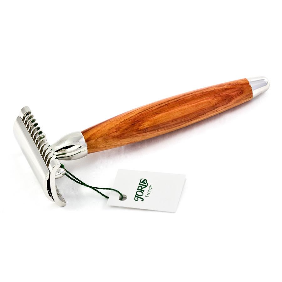 Joris Palladium Plated Classic Double-Edge Safety Razor, Rosewood Handle Double Edge Safety Razor Plisson - Joris 