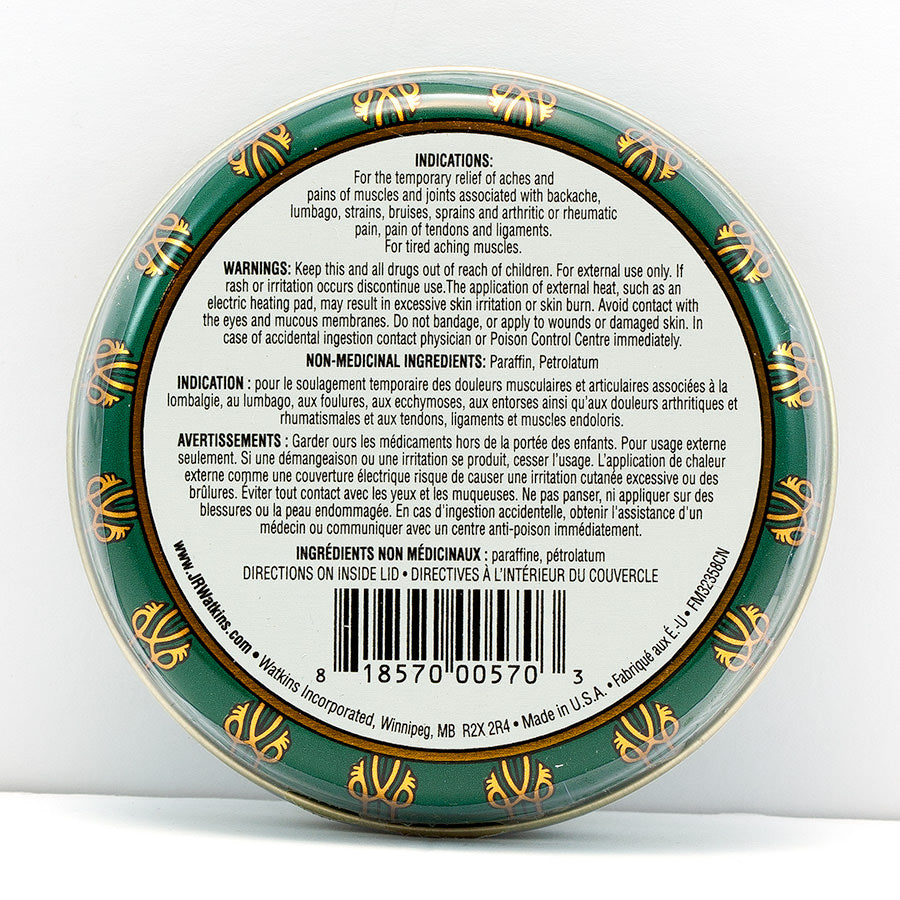 J. R. Watkins Medicated Menthol Camphor Ointment Apothecary Remedies For The Body J. R. Watkins 