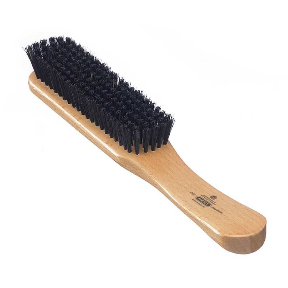 Kent CG1 Pure Black Bristle Clothes Brush, Cherrywood Clothes Brush Kent 