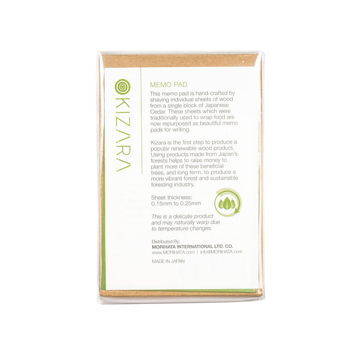 Kizara Wood Sheet Memo Pad Wood Sheet Memo Pad Japanese Exclusives 